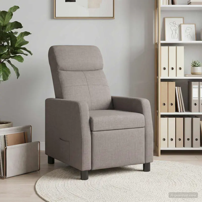 Vidaxl relaxfauteuil taupe stof