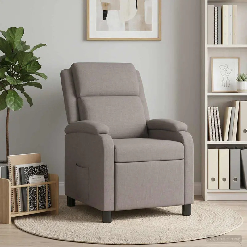 Vidaxl relaxfauteuil taupe stof