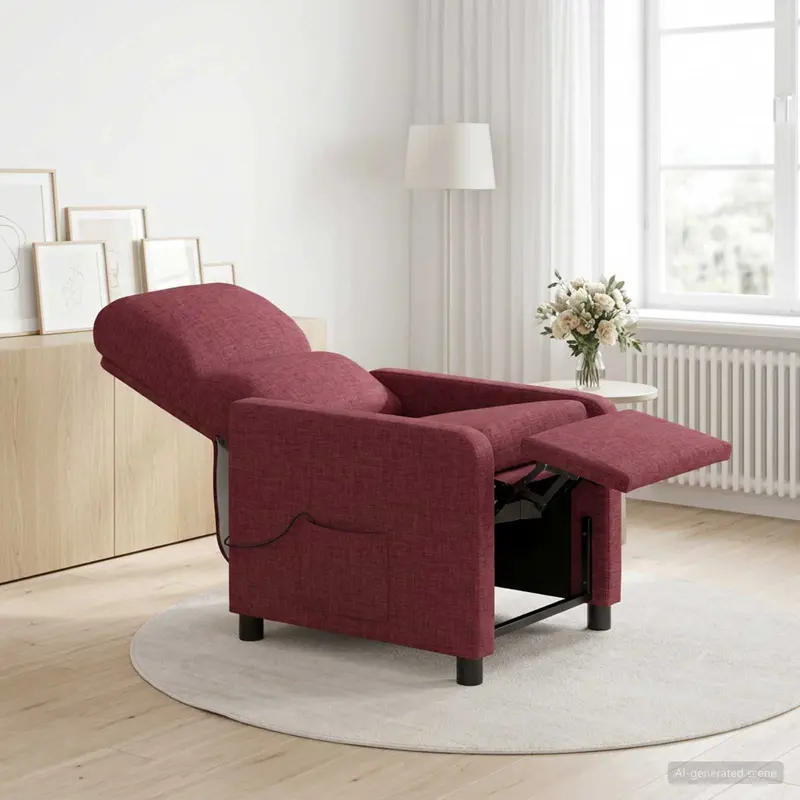 Vidaxl relaxfauteuil wijnrood stof