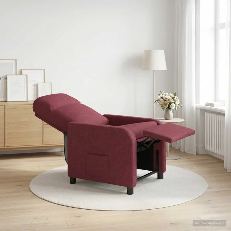 Vidaxl relaxfauteuil wijnrood stof