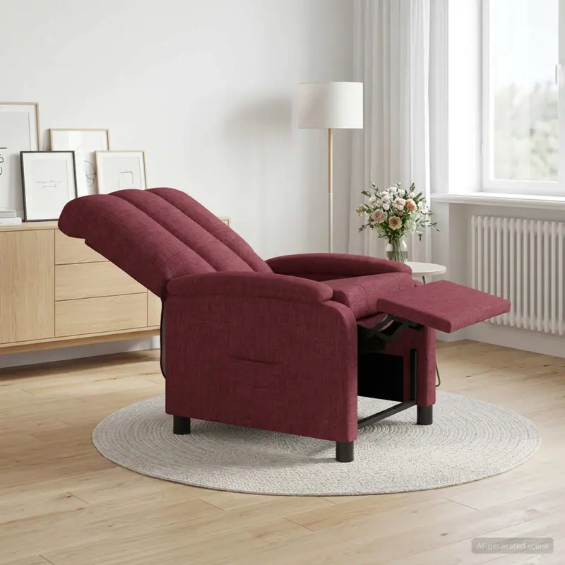 Vidaxl relaxfauteuil wijnrood stof