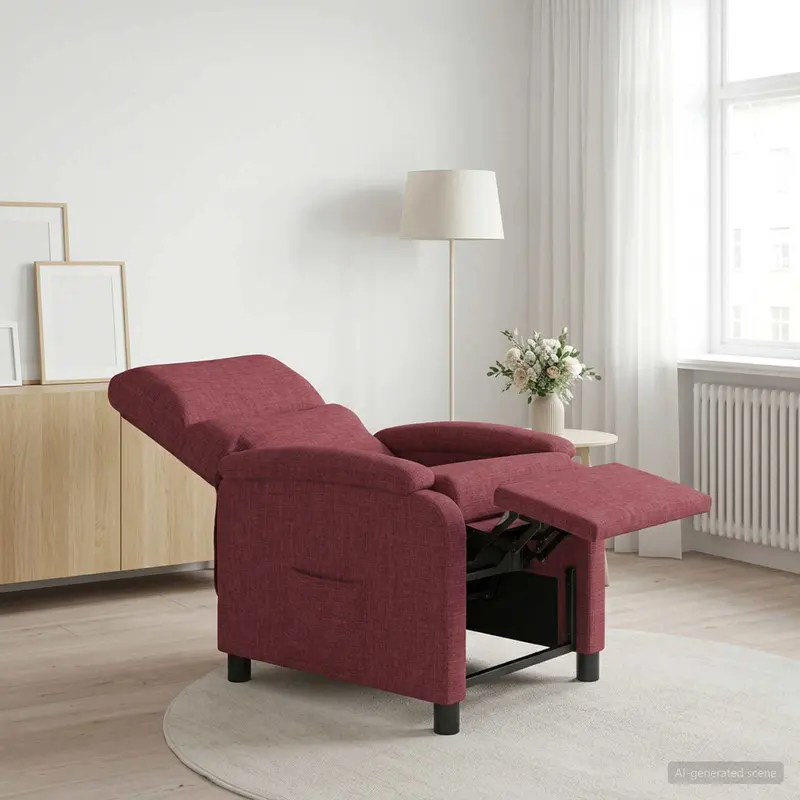Vidaxl relaxfauteuil wijnrood stof