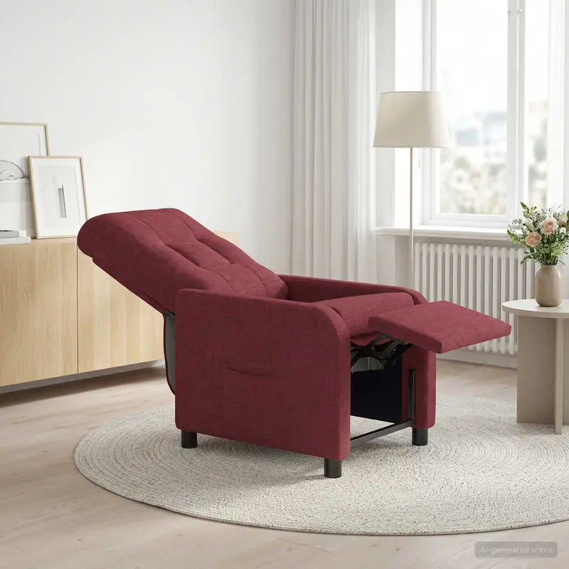 Vidaxl relaxfauteuil wijnrood stof