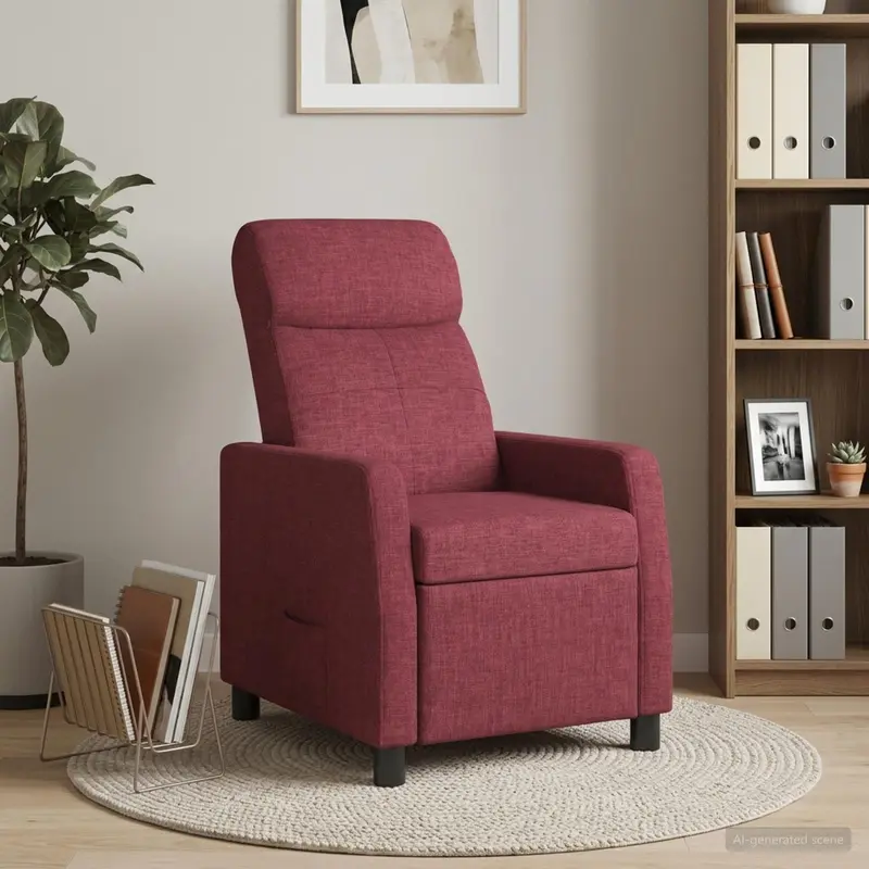 Vidaxl relaxfauteuil wijnrood stof