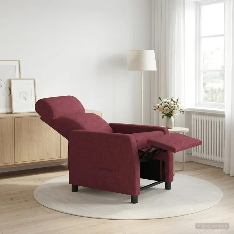Vidaxl relaxfauteuil wijnrood stof