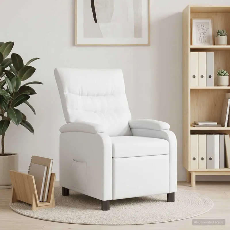Vidaxl relaxfauteuil wit kunstleer