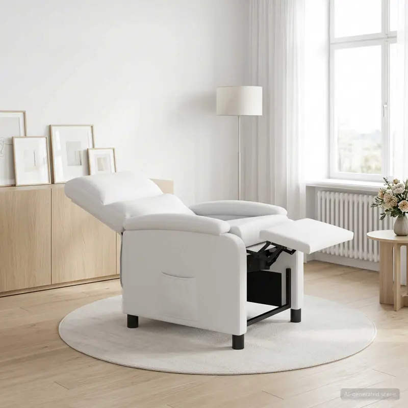 Vidaxl relaxfauteuil wit kunstleer
