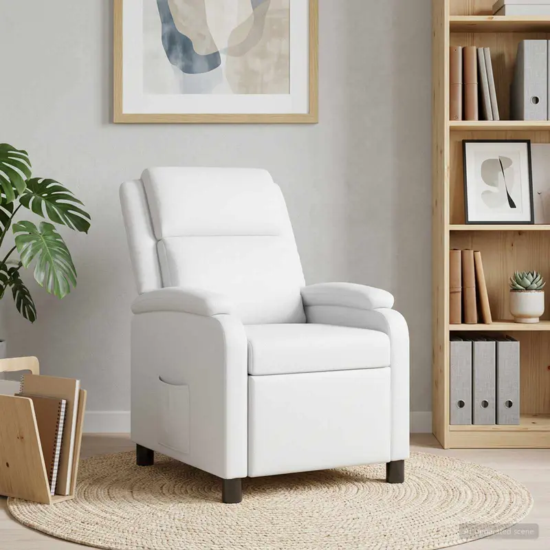 Vidaxl relaxfauteuil wit kunstleer