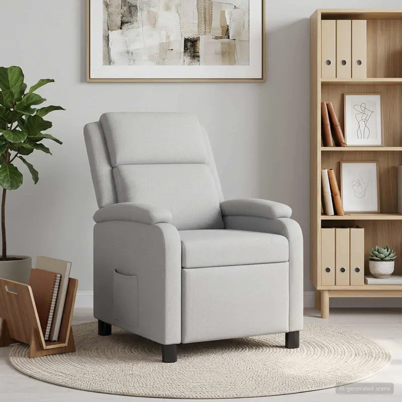 Vidaxl relaxfauteuil wolkengrijs stof
