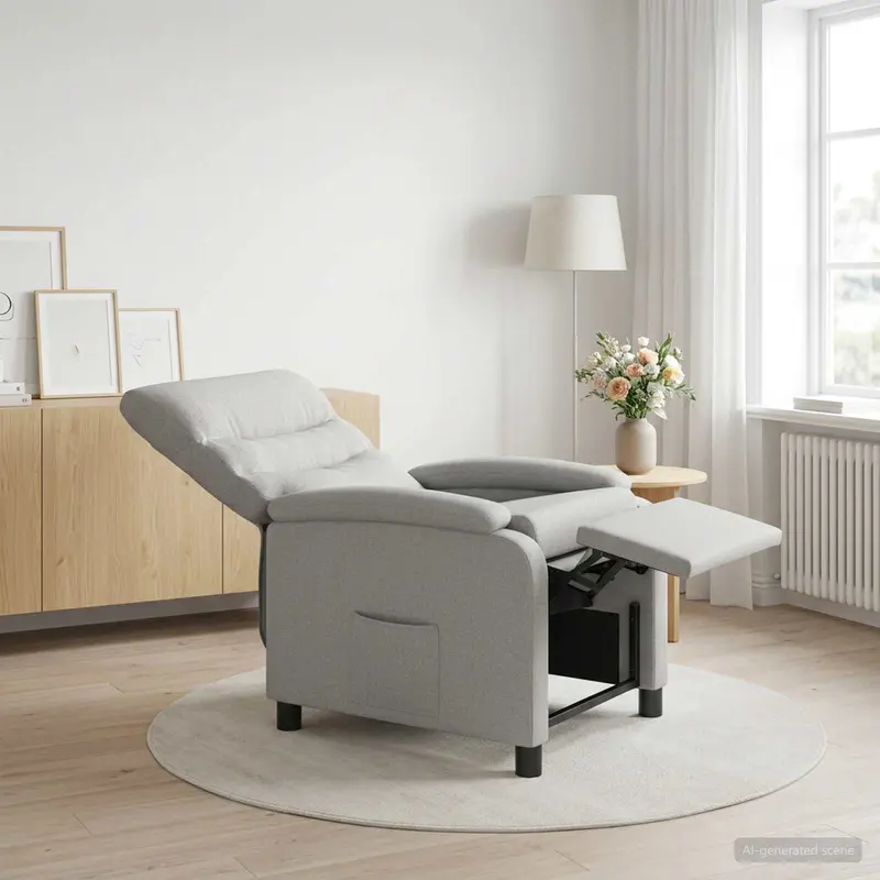 Vidaxl relaxfauteuil wolkengrijs stof