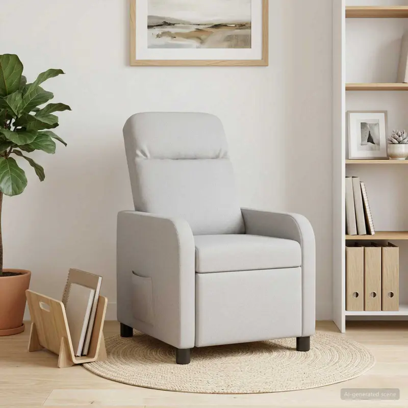 Vidaxl relaxfauteuil wolkengrijs stof