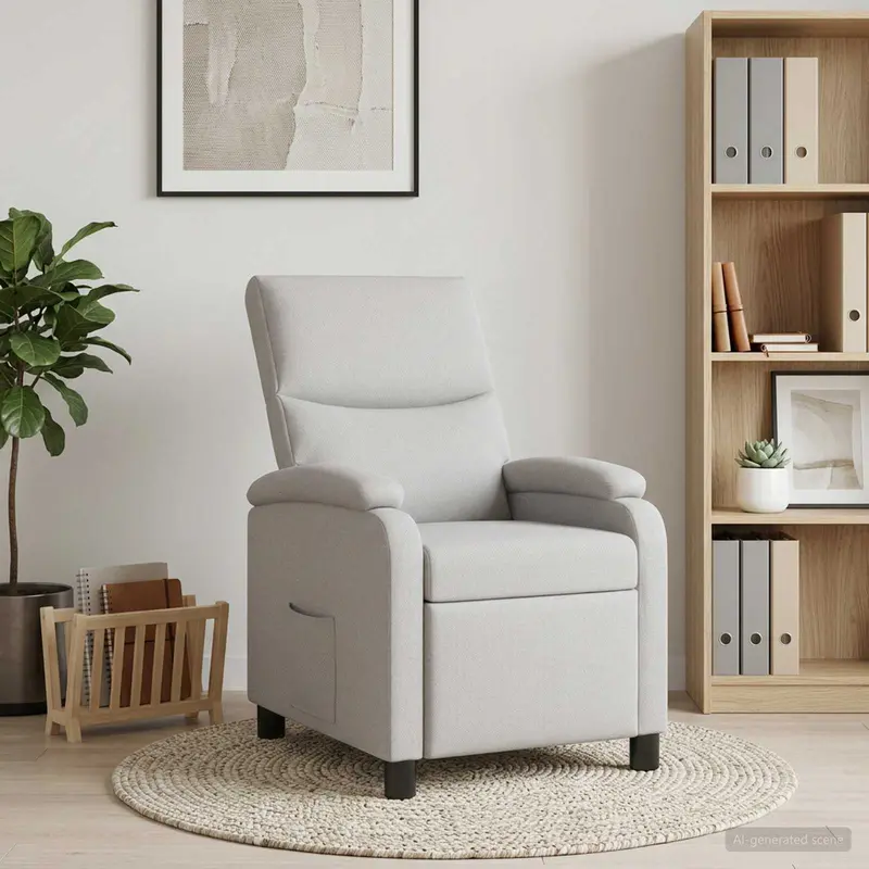 Vidaxl relaxfauteuil wolkengrijs stof