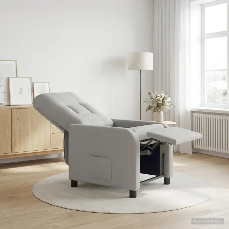 Vidaxl relaxfauteuil wolkengrijs stof
