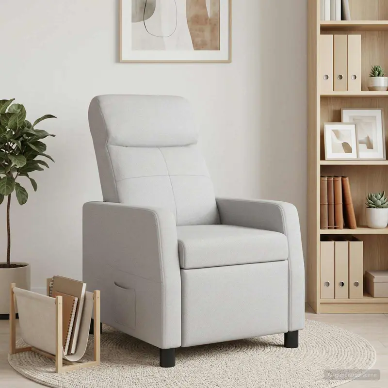 Vidaxl relaxfauteuil wolkengrijs stof