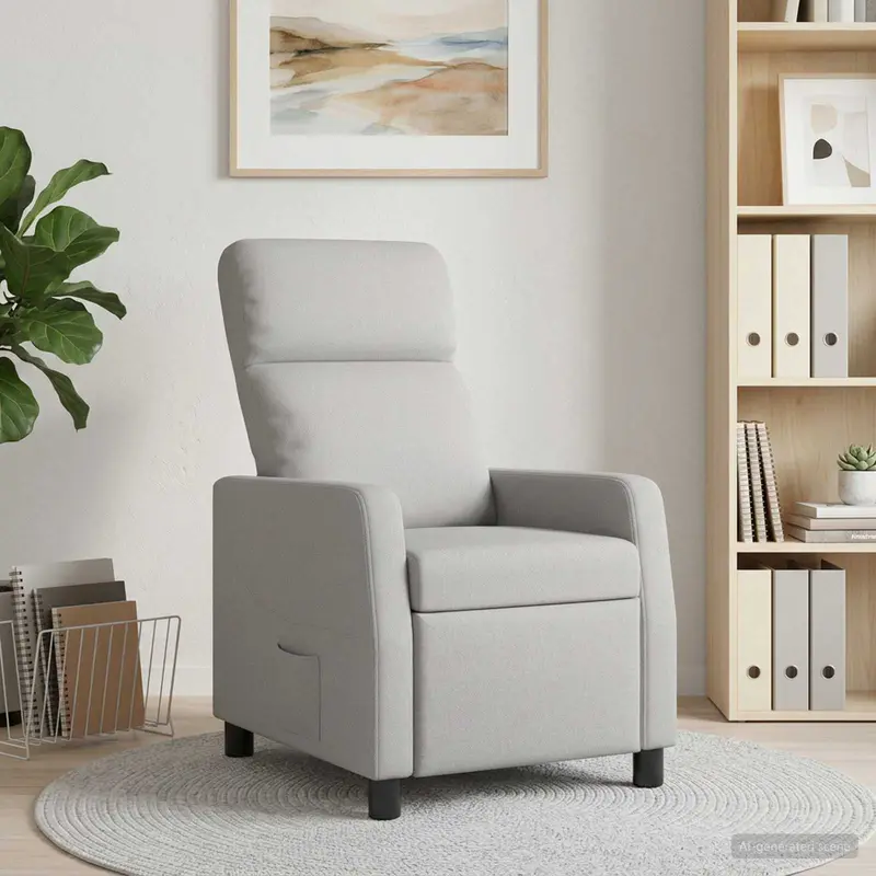 Vidaxl relaxfauteuil wolkengrijs stof