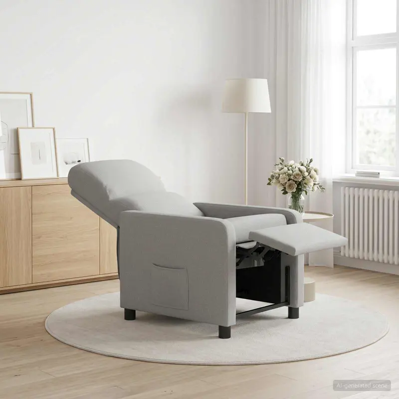 Vidaxl relaxfauteuil wolkengrijs stof