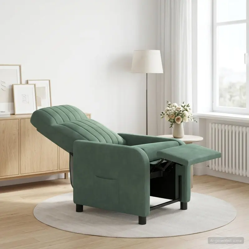 Vidaxl relaxfauteuil zeegroen fluweel