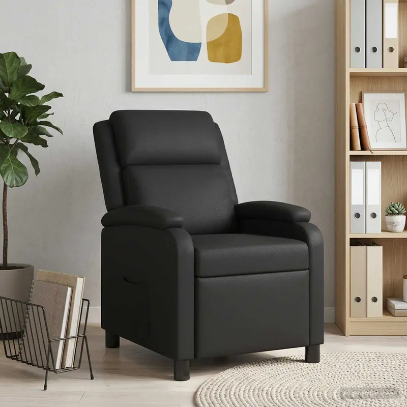 Vidaxl relaxfauteuil zwart kunstleer