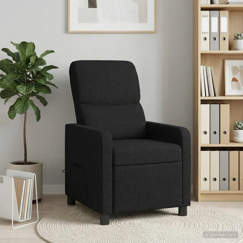Vidaxl relaxfauteuil zwart stof
