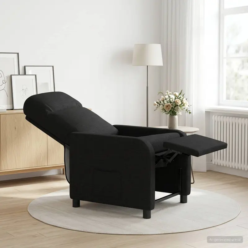 Vidaxl relaxfauteuil zwart stof