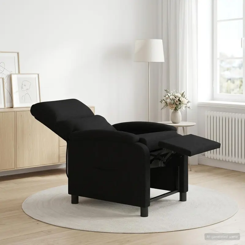 Vidaxl relaxfauteuil zwart stof