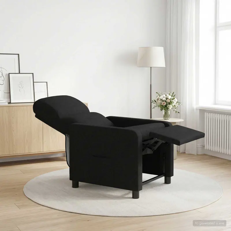 Vidaxl relaxfauteuil zwart stof
