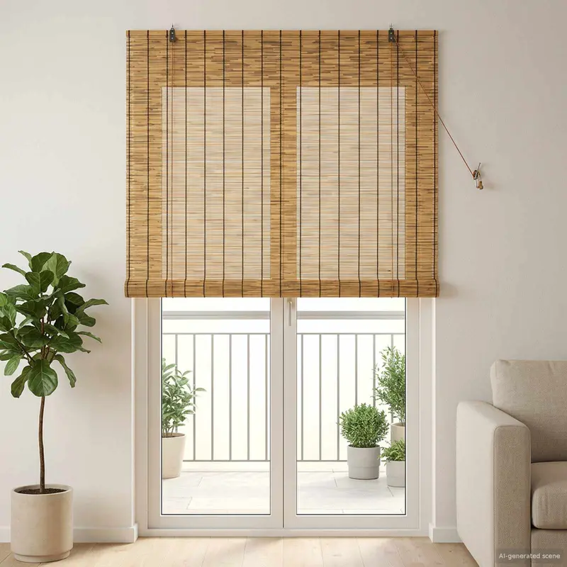 Vidaxl rolgordijn bruin 120 x 220 cm riet