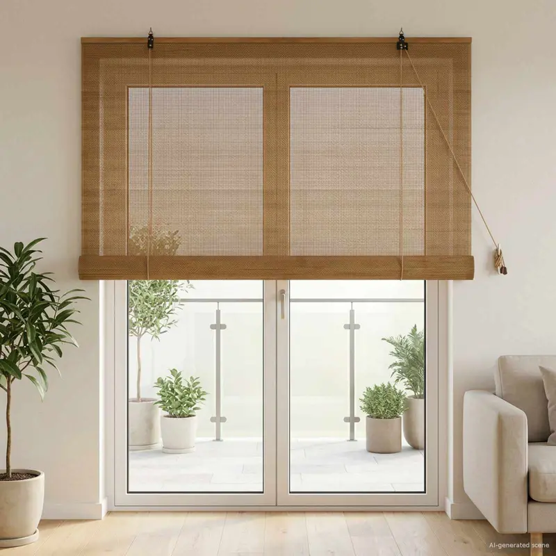 Vidaxl rolgordijn bruin 140 x 220 cm bamboe