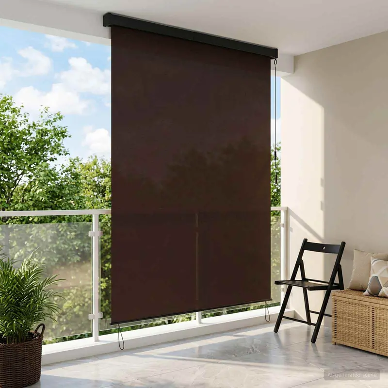 Vidaxl rolgordijn bruin 140 x 250 cm stof en aluminium