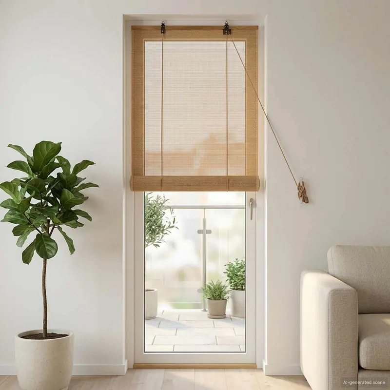 Vidaxl rolgordijn bruin 70 x 220 cm bamboe