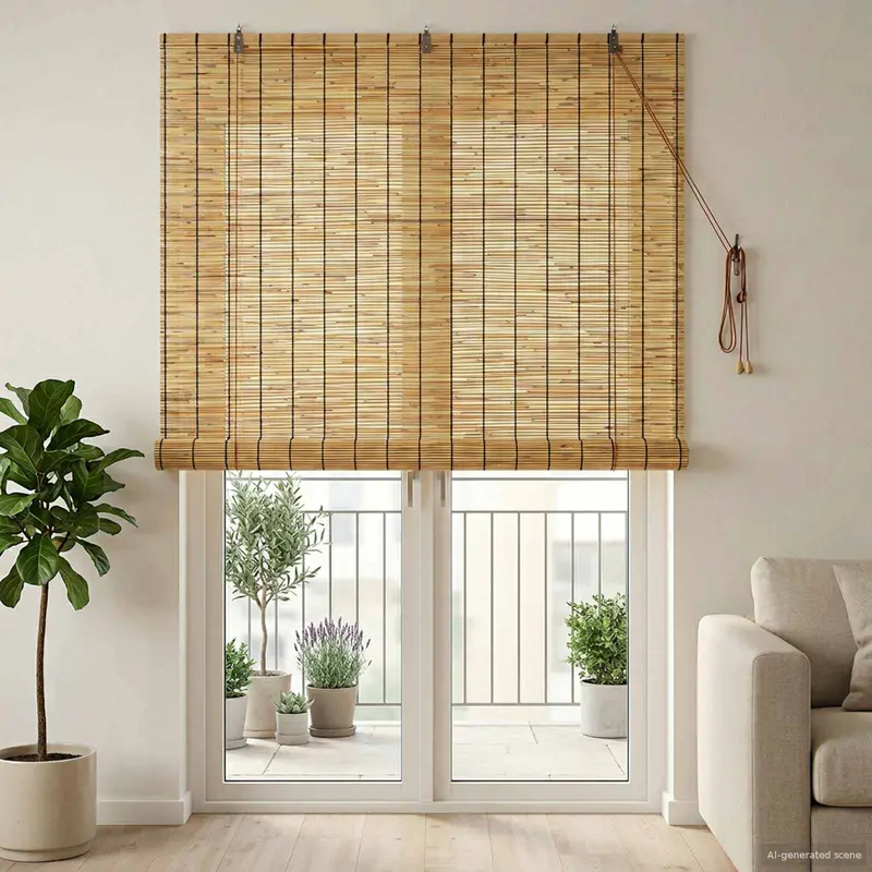 Vidaxl rolgordijn naturel 140 x 220 cm riet