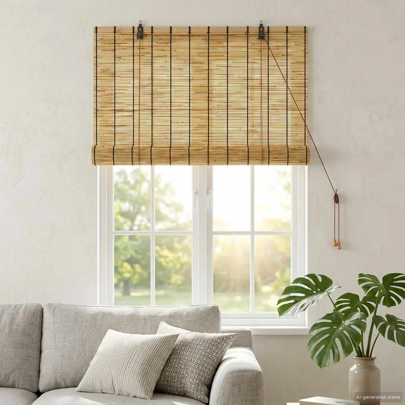 Vidaxl rolgordijn naturel 60 x 160 cm riet