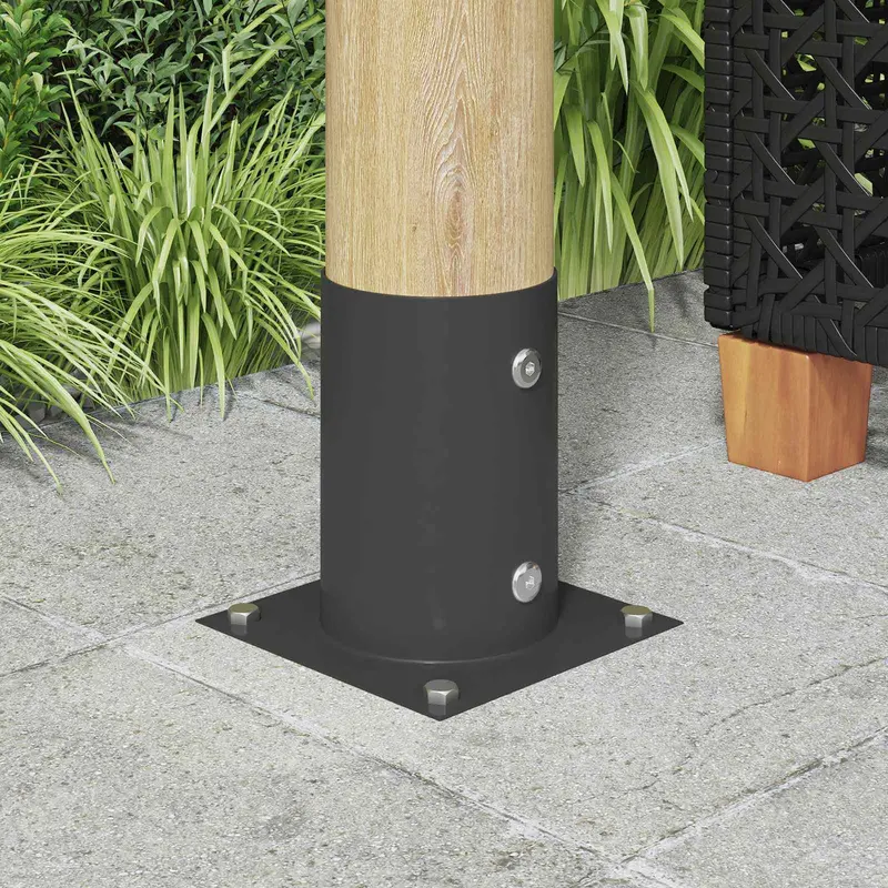 Vidaxl ronde grondanker 4 st antraciet 15 x 15 x 15 cm metaal