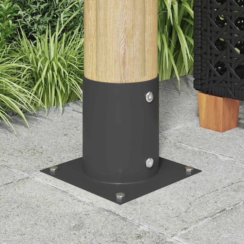 Vidaxl ronde grondanker 4 st antraciet 18 x 18 x 15 cm metaal