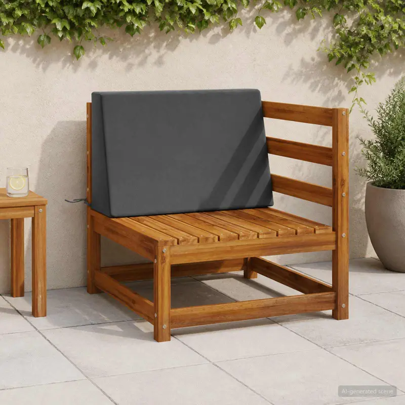 Vidaxl rugkussen soest 100% polyester antraciet 60 x 20 x 40 cm