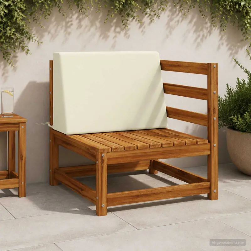 Vidaxl rugkussen soest 100% polyester crèmekleurig 60 x 20 x 40 cm