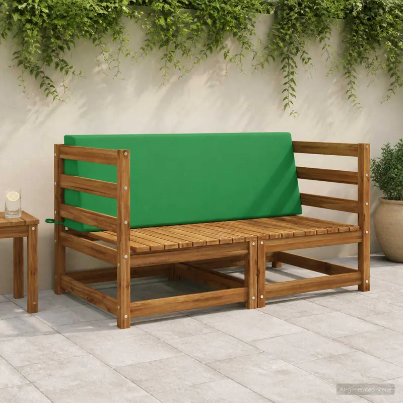 Vidaxl rugkussen soest 100% polyester groen 120 x 20 x 40 cm