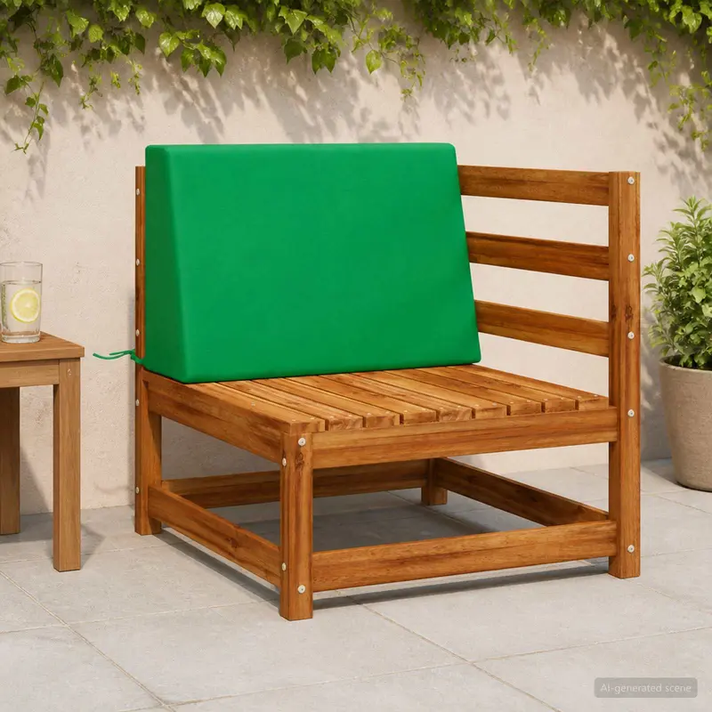 Vidaxl rugkussen soest 100% polyester groen 60 x 20 x 40 cm