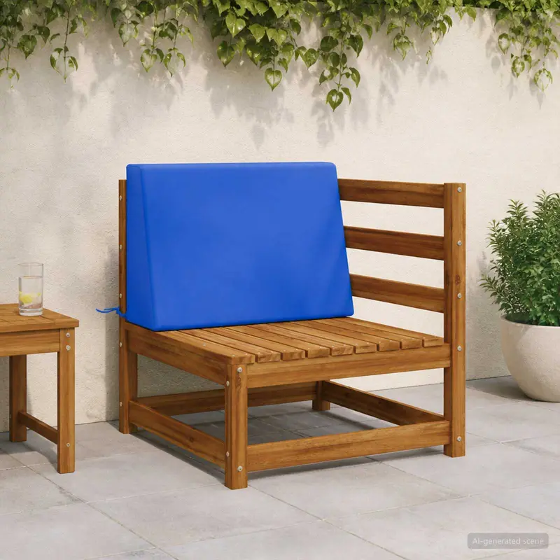 Vidaxl rugkussen soest 100% polyester koningsblauw 60 x 20 x 40 cm
