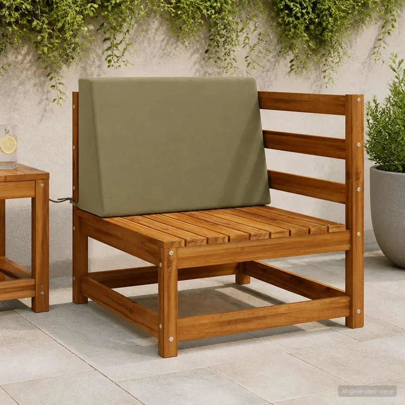Vidaxl rugkussen soest 100% polyester olijfgroen 60 x 20 x 40 cm