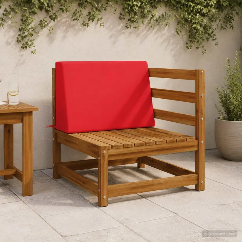 Vidaxl rugkussen soest 100% polyester rood 60 x 20 x 40 cm