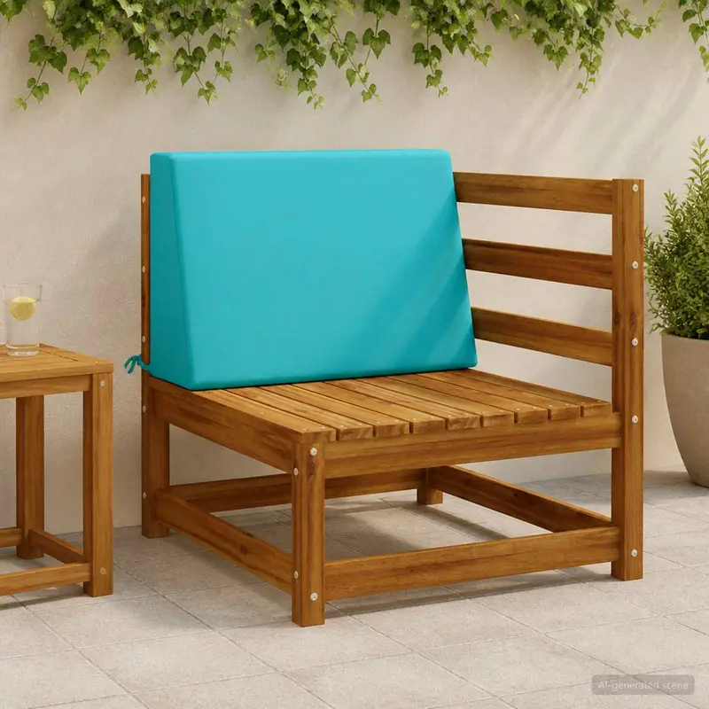 Vidaxl rugkussen soest 100% polyester turquoise 60 x 20 x 40 cm