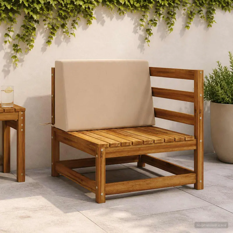 Vidaxl rugkussen soest 100% polyester zand 60 x 20 x 40 cm