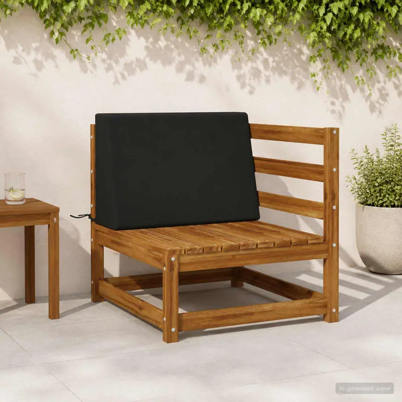 Vidaxl rugkussen soest 100% polyester zwart 60 x 20 x 40 cm