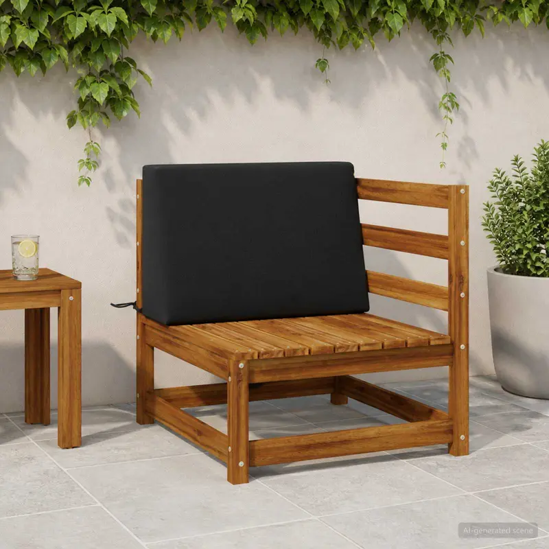 Vidaxl rugkussen soest 100% polyester zwart 60 x 20 x 40 cm