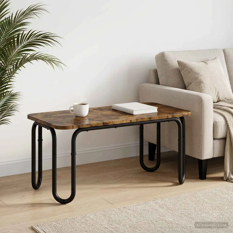 Vidaxl salontafel gerookt eiken 79,5 x 40 x 36 cm bewerkt hout