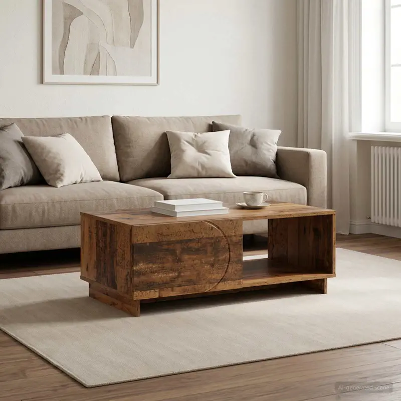 Vidaxl salontafel oud hout 95 x 50,5 x 35 cm bewerkt hout