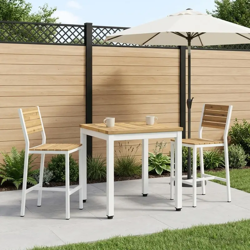 Vidaxl salontafel wit 50 x 48,5 x 36 cm massief acaciahout