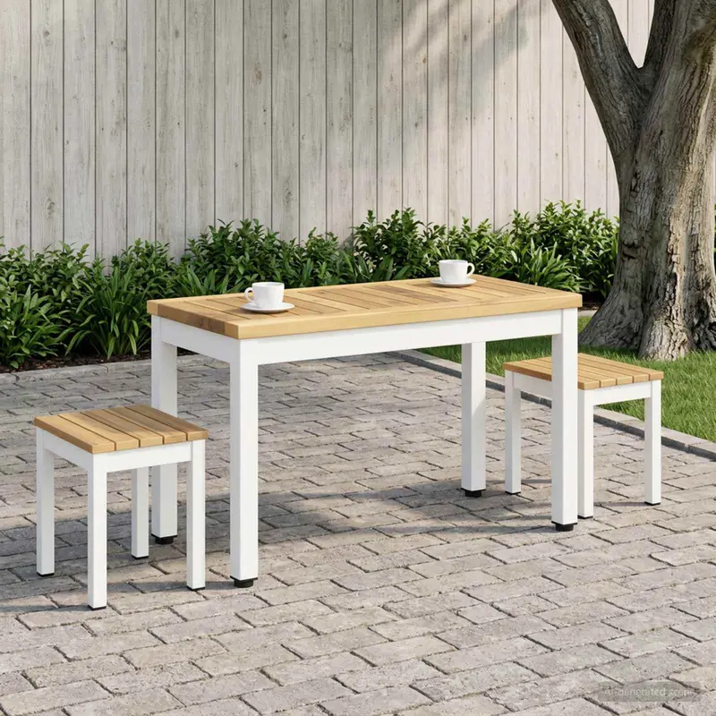 Vidaxl salontafel wit 60,5 x 30 x 36 cm massief acaciahout