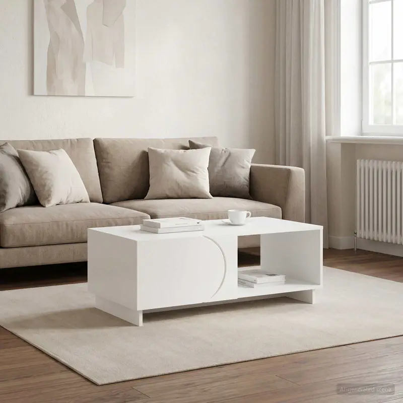 Vidaxl salontafel wit 95 x 50,5 x 35 cm bewerkt hout